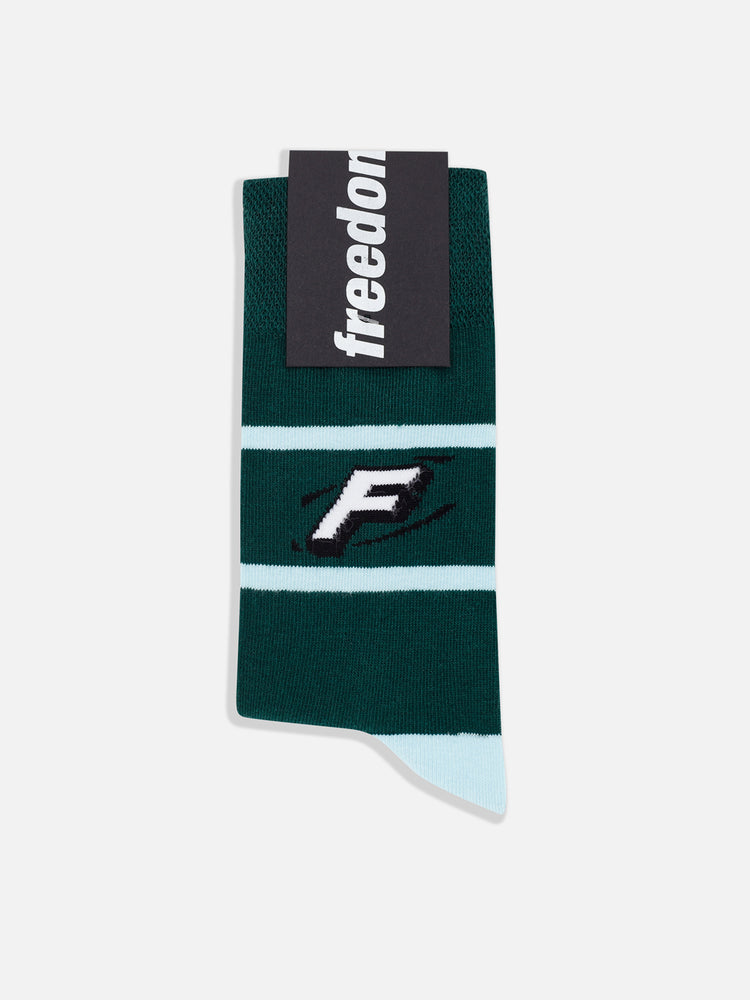 F LOGO SOCKS GREEN