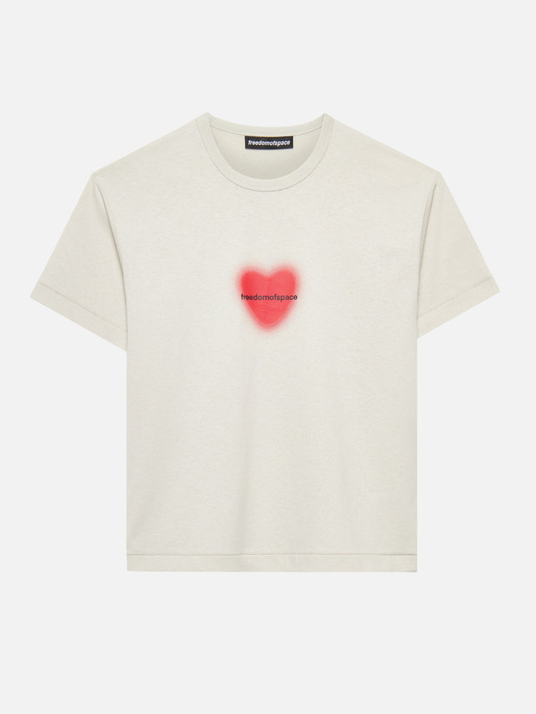 HEART T-SHIRT OFF WHITE