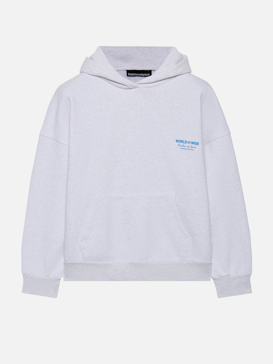 Worldwide Hoodie Grey Marl