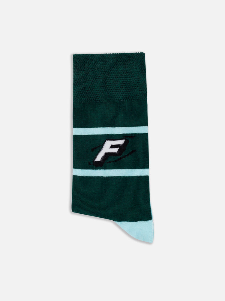 F LOGO SOCKS GREEN