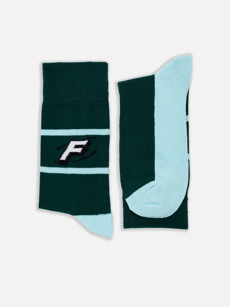 F LOGO SOCKS GREEN