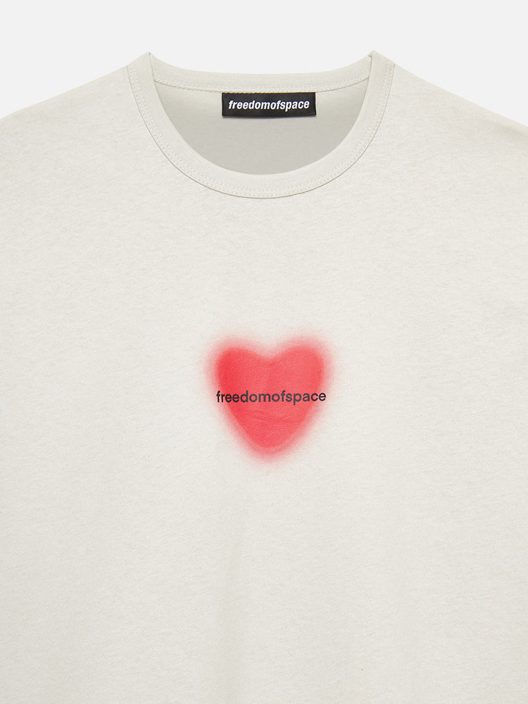 HEART T-SHIRT OFF WHITE
