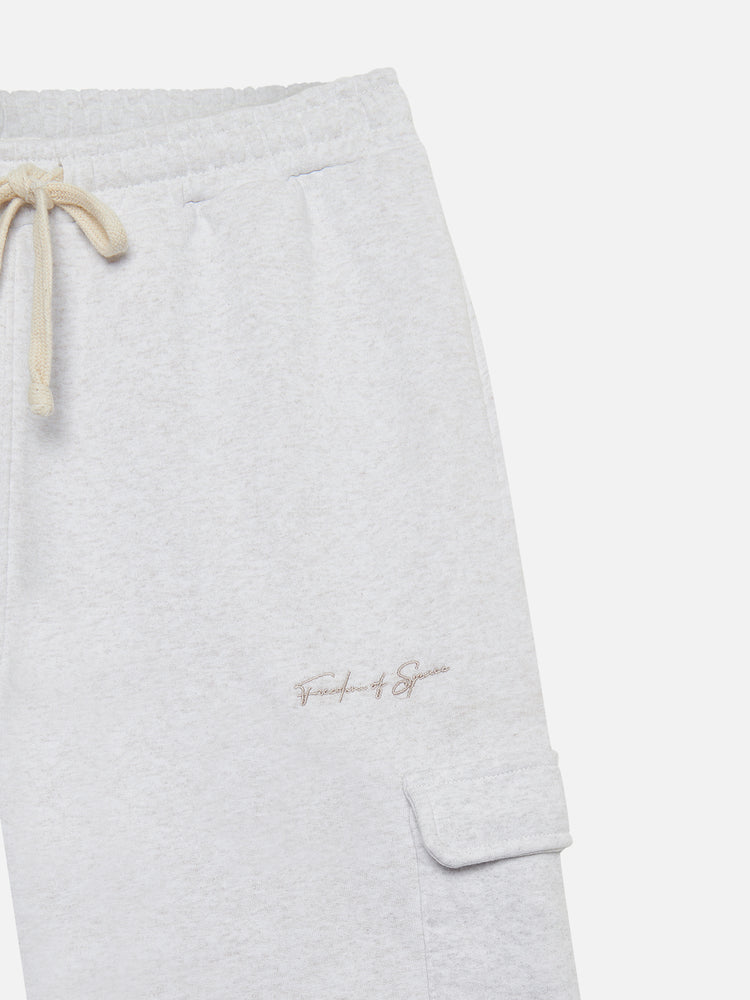 SIGNATURE CARGO LOUNGE PANTS GREY MARL