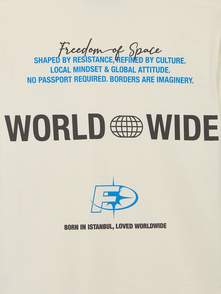 WORLDWIDE T-SHIRT OFF WHITE