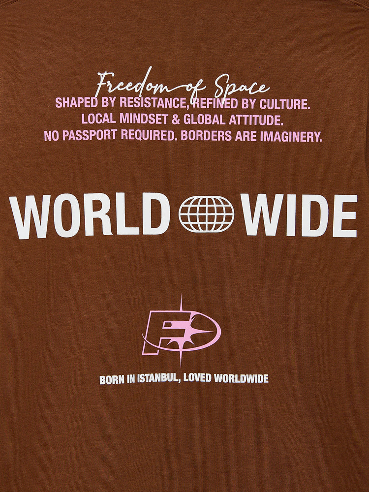 WORLDWIDE T-SHIRT BROWN