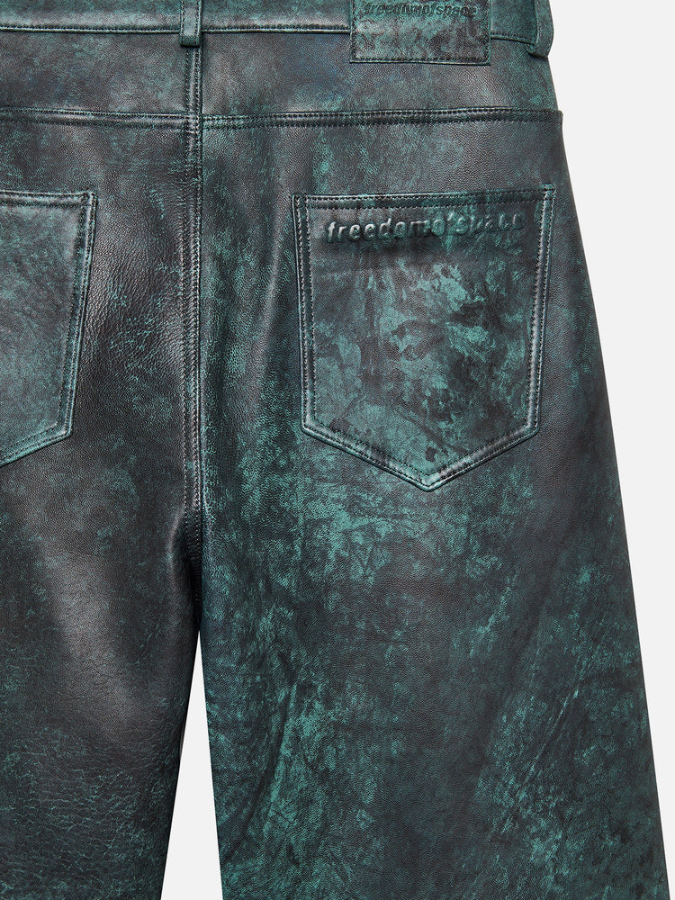 LEATHER PANTS GREEN