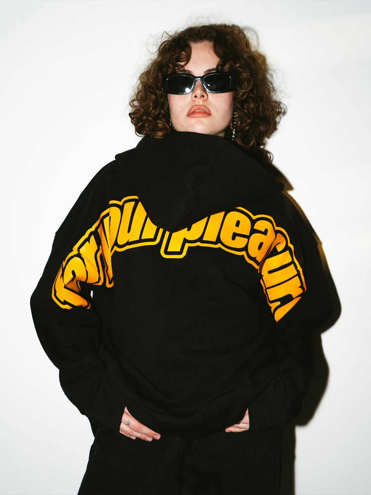 FOR YOUR PLEASURE FULL ZIP HOODIE BLACK