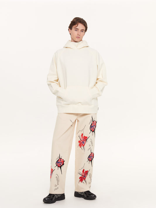 A Simple Turtleneck Hoodie Off White