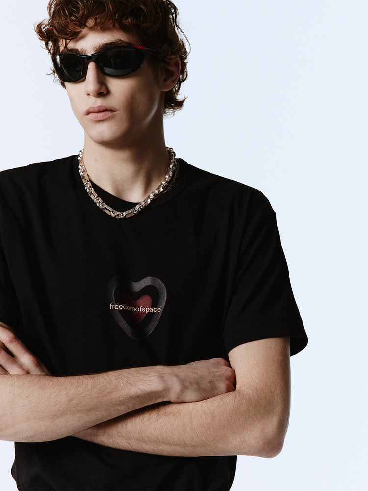 HEART T-SHIRT BLACK
