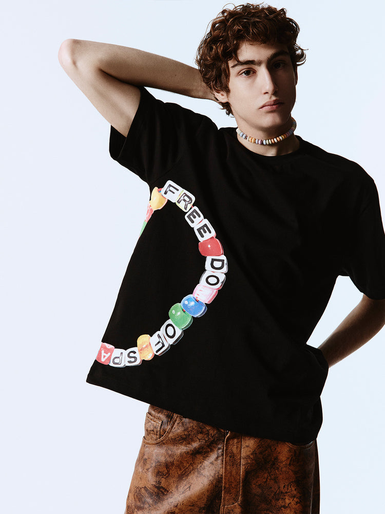 BEAD T-SHIRT BLACK