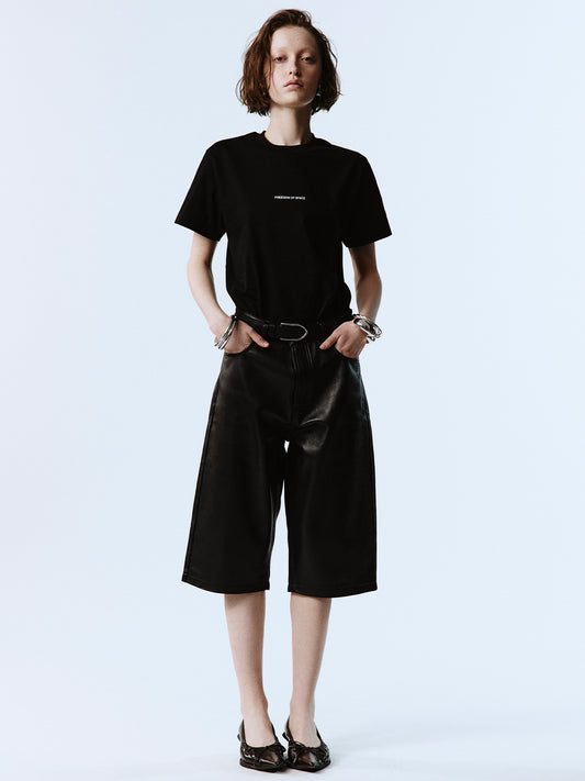 Leather Cargo Shorts