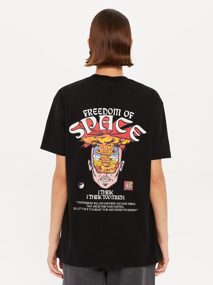 I THINK I THINK TOO MUCH T-SHIRT BLACK