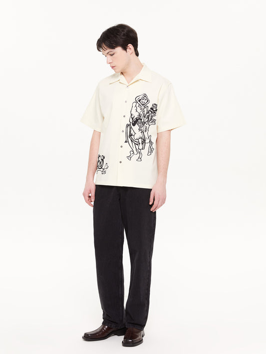 Hand Drawn Embroidered Shirt