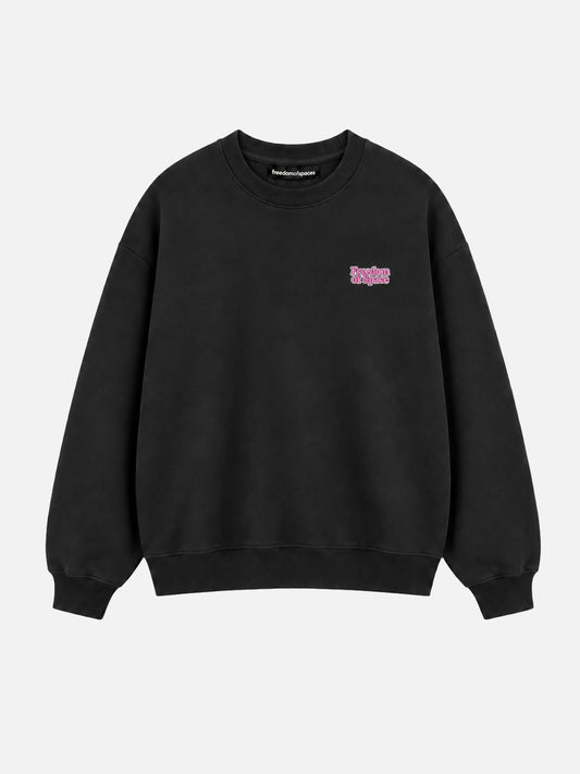 Delulu Sweatshirt Black - ön