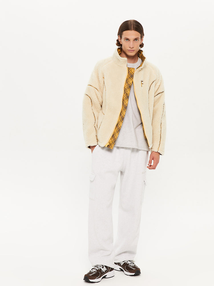 REVERSIBLE FLANNEL FLEECE JACKET YELLOW