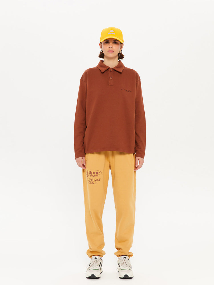 SIGNATURE POLO SWEATSHIRT BROWN