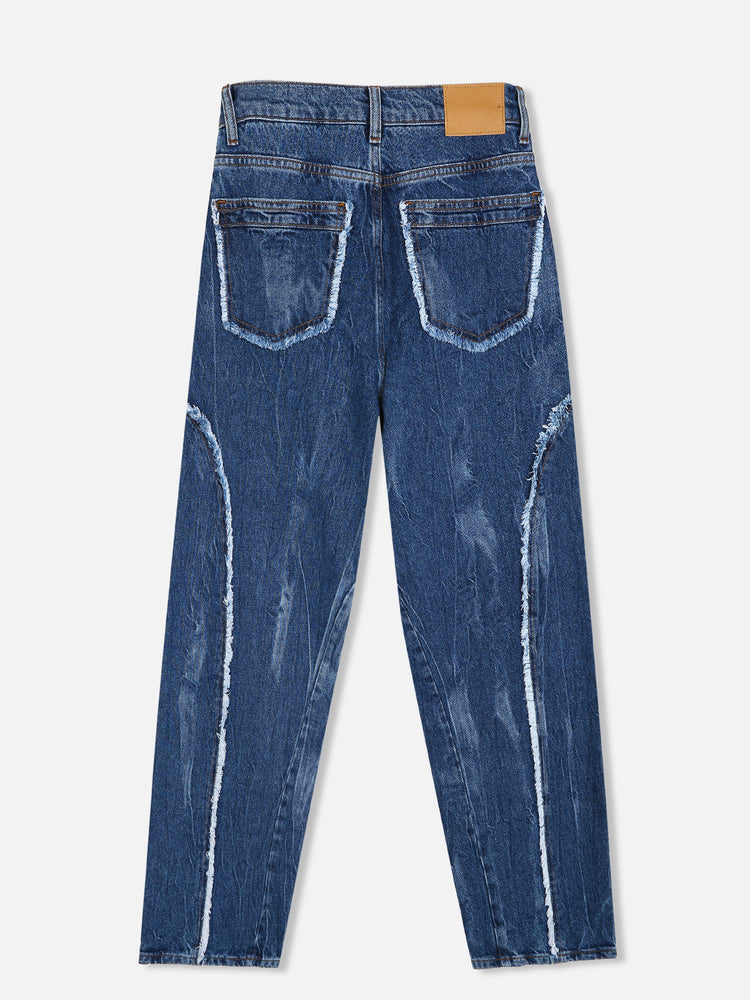 FRINGE LOOSE FIT JEANS