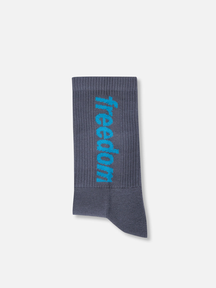 LOGO SOCKS GREY/BLUE