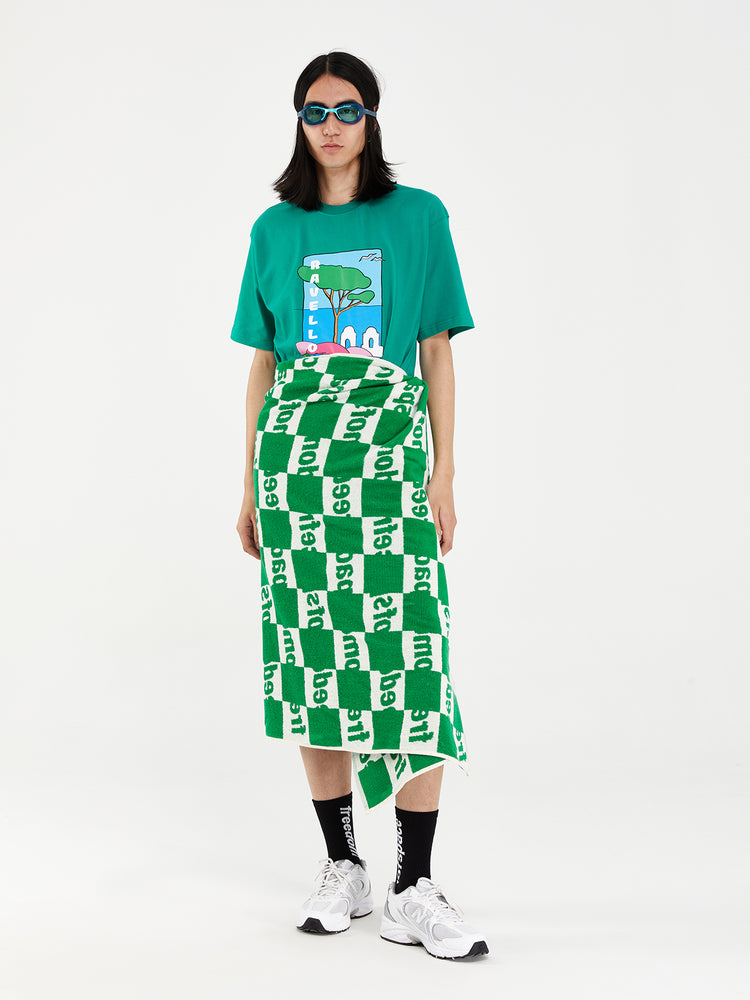 CHECKERED LOGO BEACH TOWEL