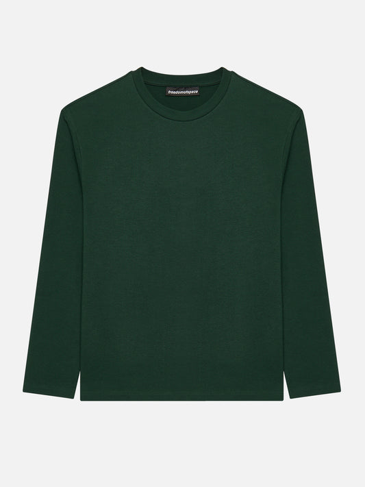 A SIMPLE LONG SLEEVE T-SHIRT GREEN