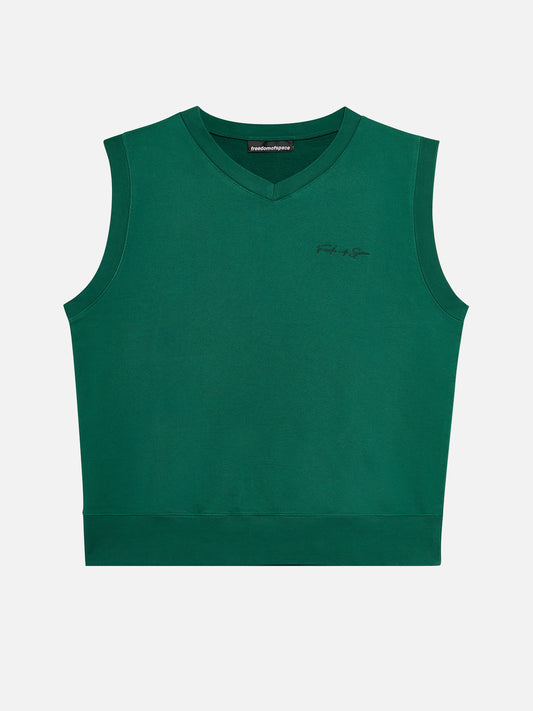 SIGNATURE SWEATER VEST GREEN