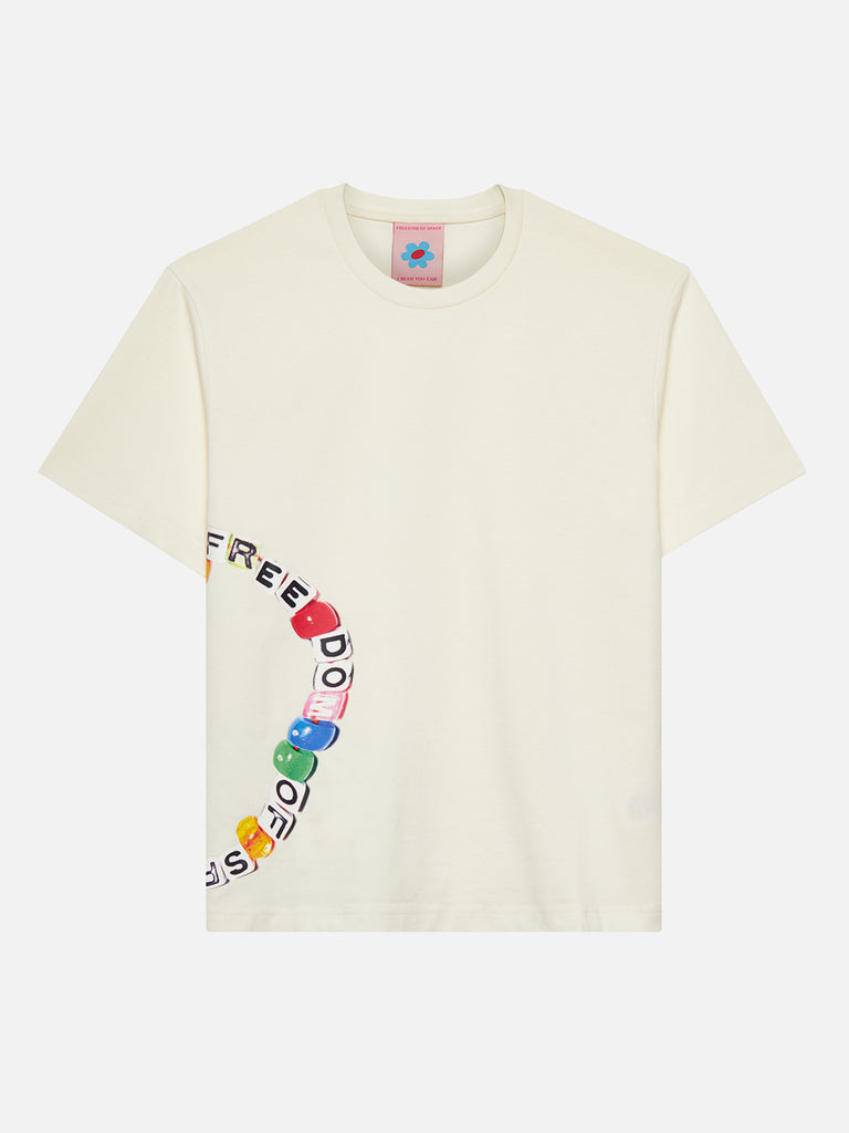 BEAD T-SHIRT OFF WHITE