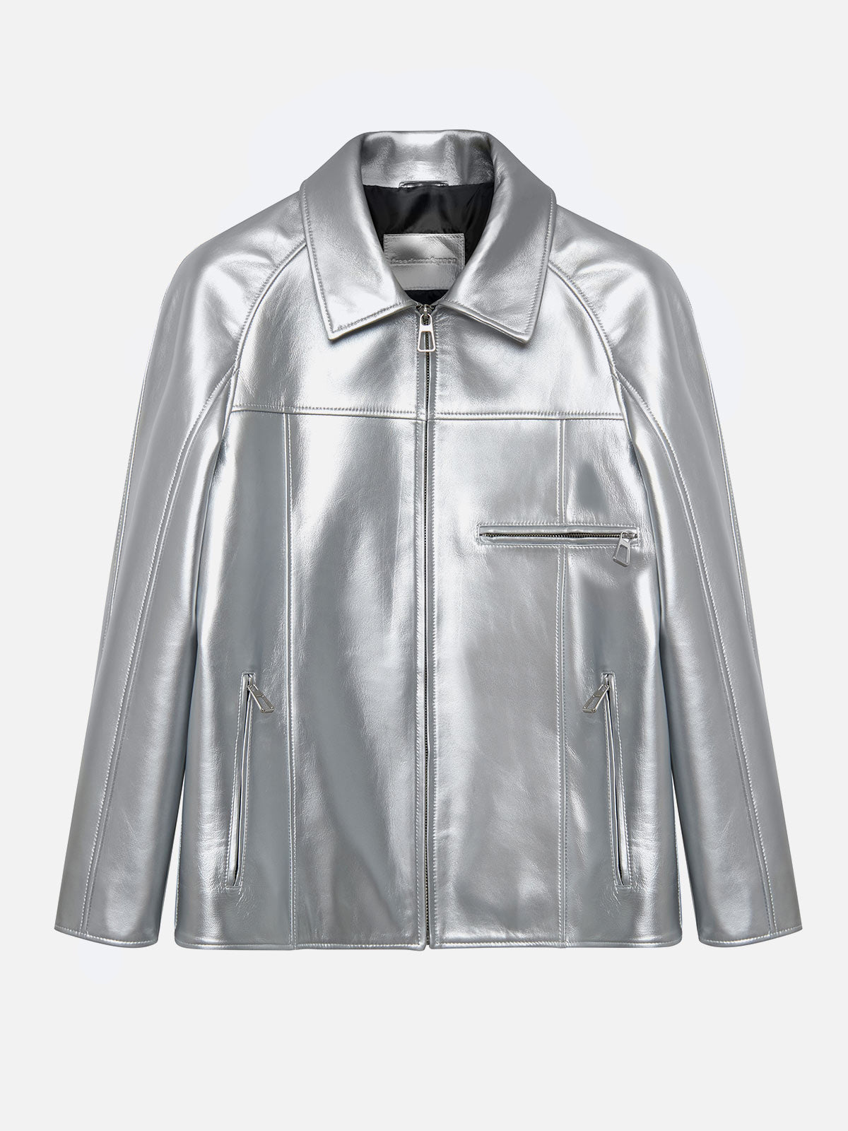 Silver Leather Jacket