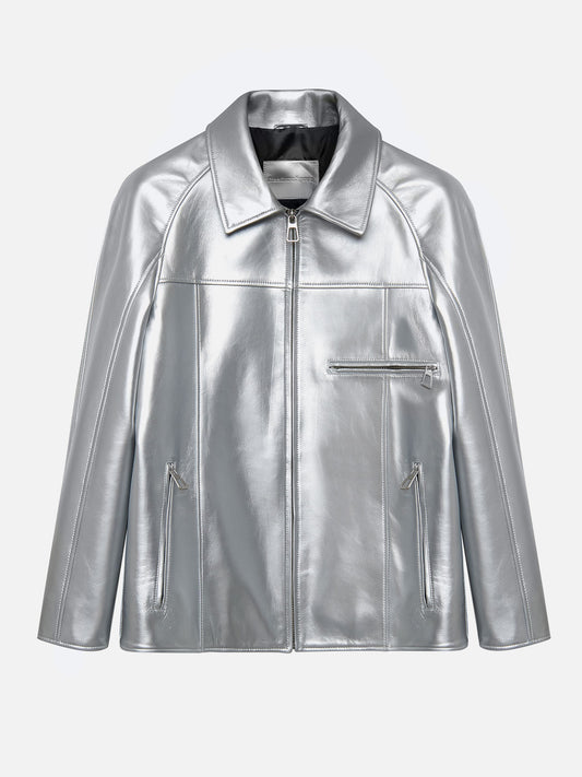 Silver Leather Jacket