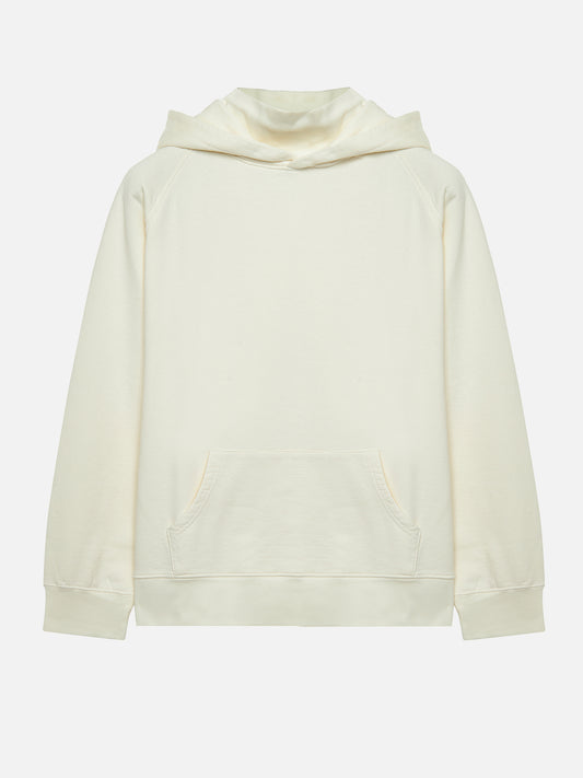 A SIMPLE TURTLENECK HOODIE OFF WHITE