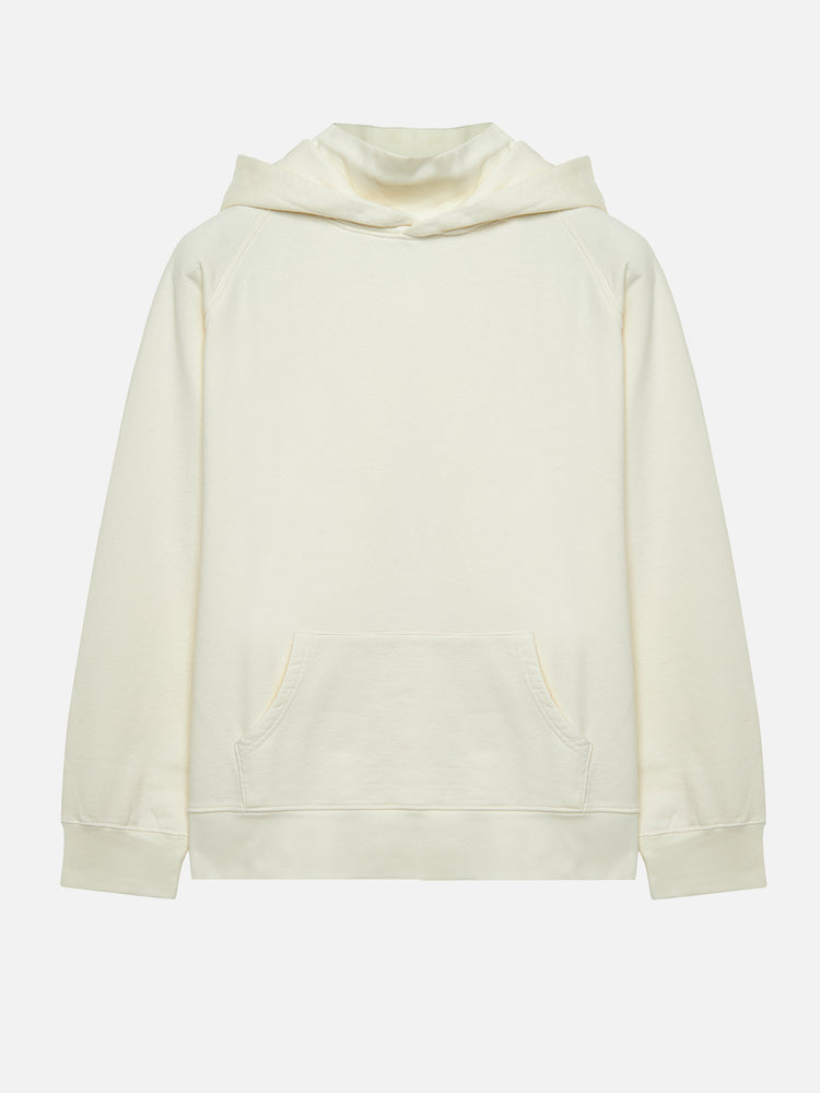 A SIMPLE TURTLENECK HOODIE OFF WHITE