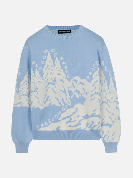 Mountain Knit Sweater Baby Blue