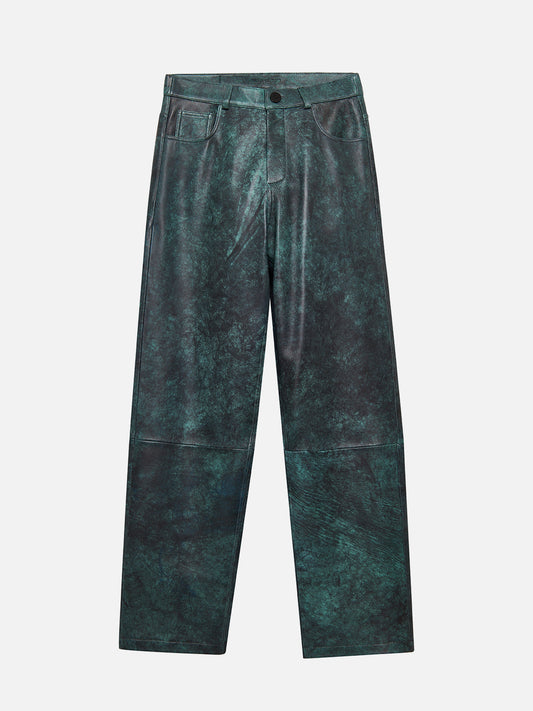LEATHER PANTS GREEN