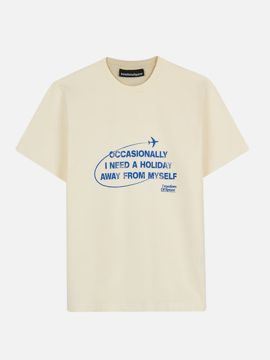 AWAY FROM MYSELF T-SHIRT MILKY WHITE