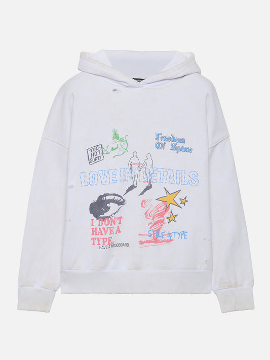 MOODBOARD HOODIE WHITE