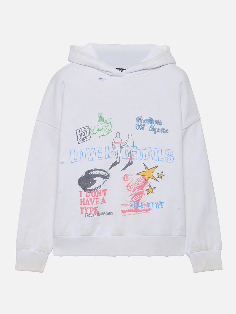 MOODBOARD HOODIE WHITE