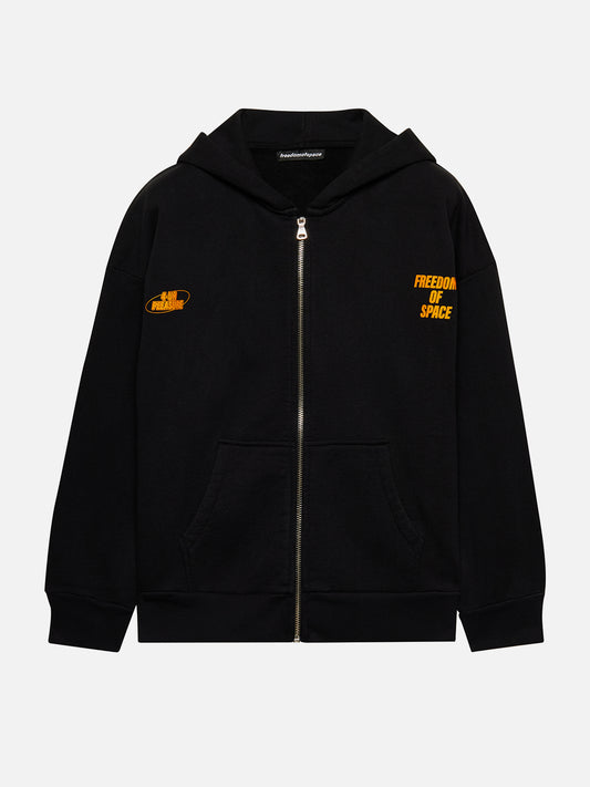 FOR YOUR PLEASURE FULL ZIP HOODIE BLACK