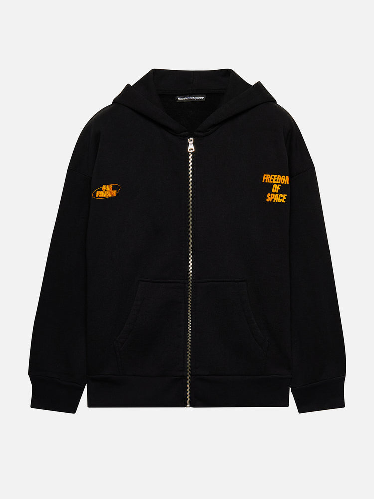 FOR YOUR PLEASURE FULL ZIP HOODIE BLACK
