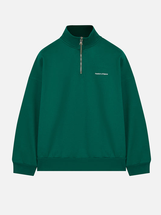 SIGNATURE HALF ZIP SWEATSHIRT GREEN