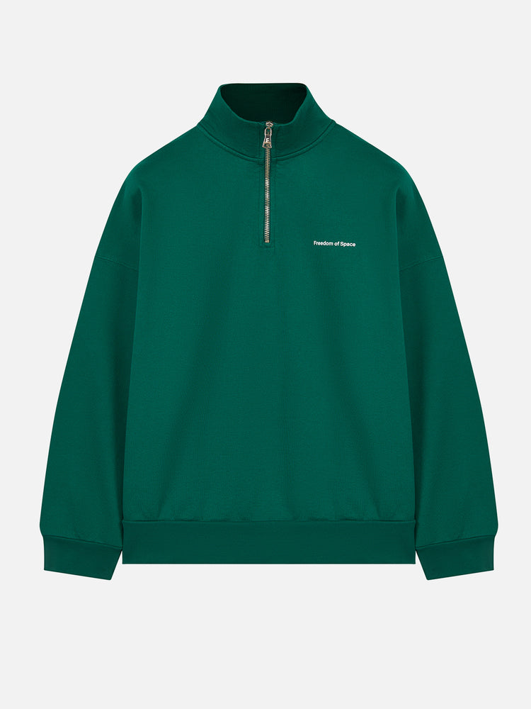 SIGNATURE HALF ZIP SWEATSHIRT GREEN