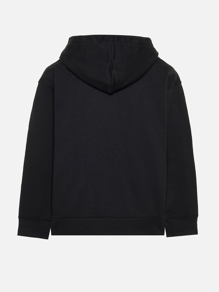 A SIMPLE FULL ZIP HOODIE BLACK