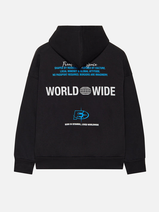 Worldwide Hoodie Black