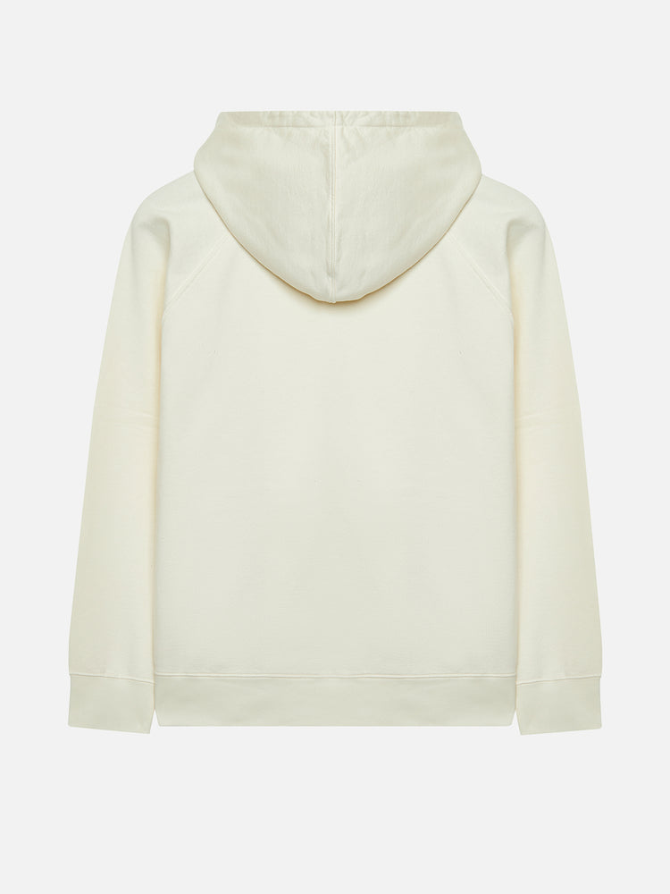 A SIMPLE TURTLENECK HOODIE OFF WHITE