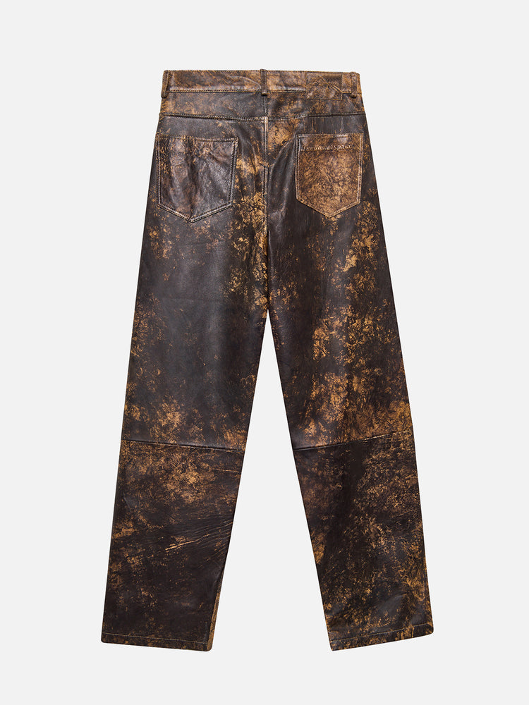 LEATHER PANTS BROWN