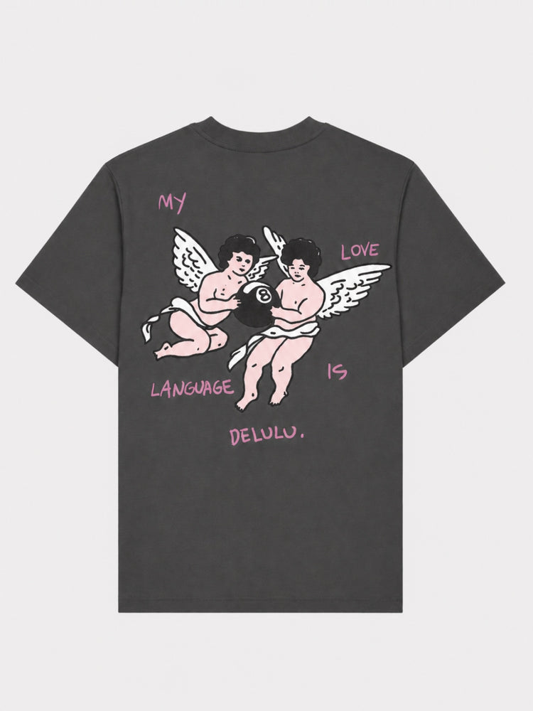 DELULU T-SHIRT WASHED BLACK