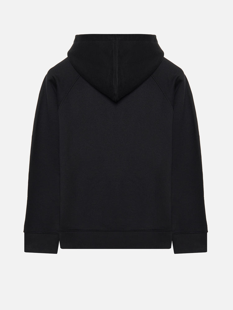 A SIMPLE TURTLENECK HOODIE BLACK