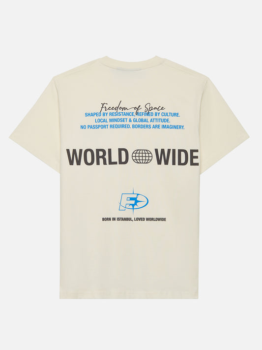 WORLDWIDE T-SHIRT OFF WHITE