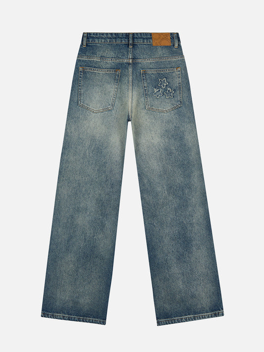 MELLOW STONE WASH LOOSE FIT JEANS