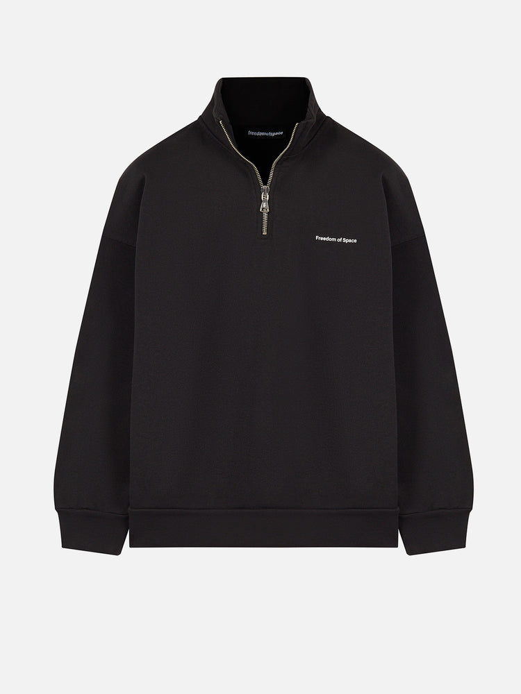 SIGNATURE HALF ZIP SWEATSHIRT BLACK
