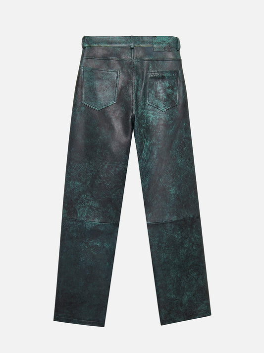 LEATHER PANTS GREEN