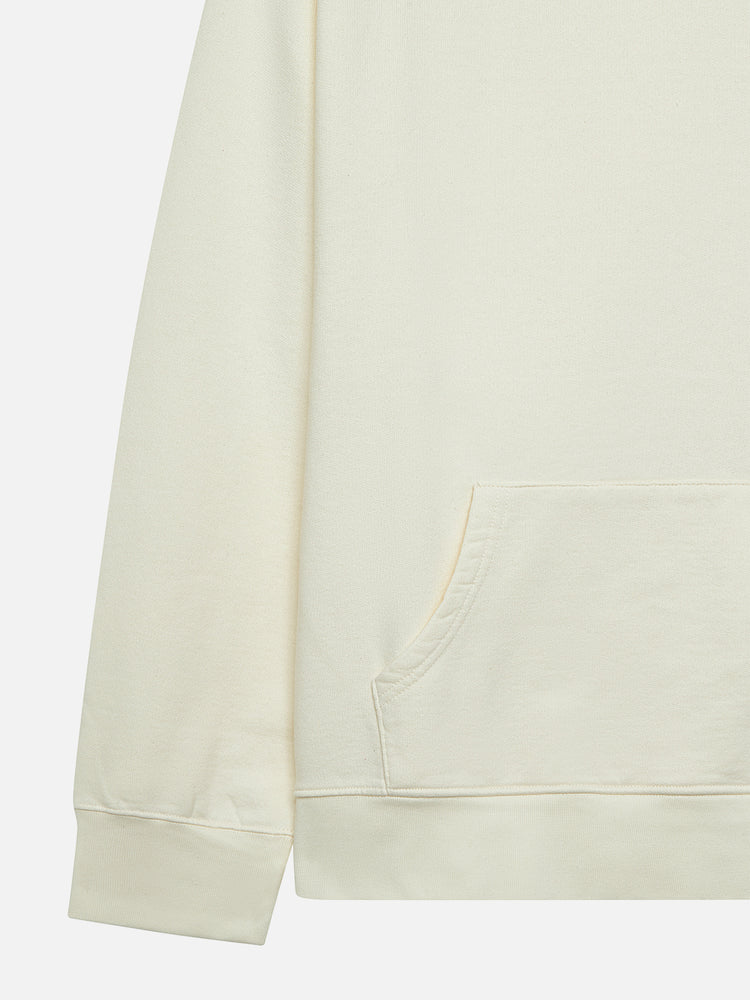 A SIMPLE TURTLENECK HOODIE OFF WHITE